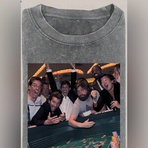 Gray Graphic Tee with Movie Cast Photo